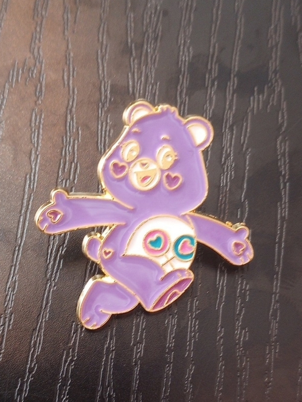 Purple Cute Care Bear Enamel Pin Brooch